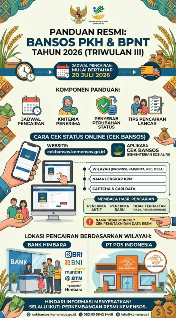 Bansos PKH BPNT Cair Mulai 20 Juli, Cek Jadwal dan Status Penerima Sekarang