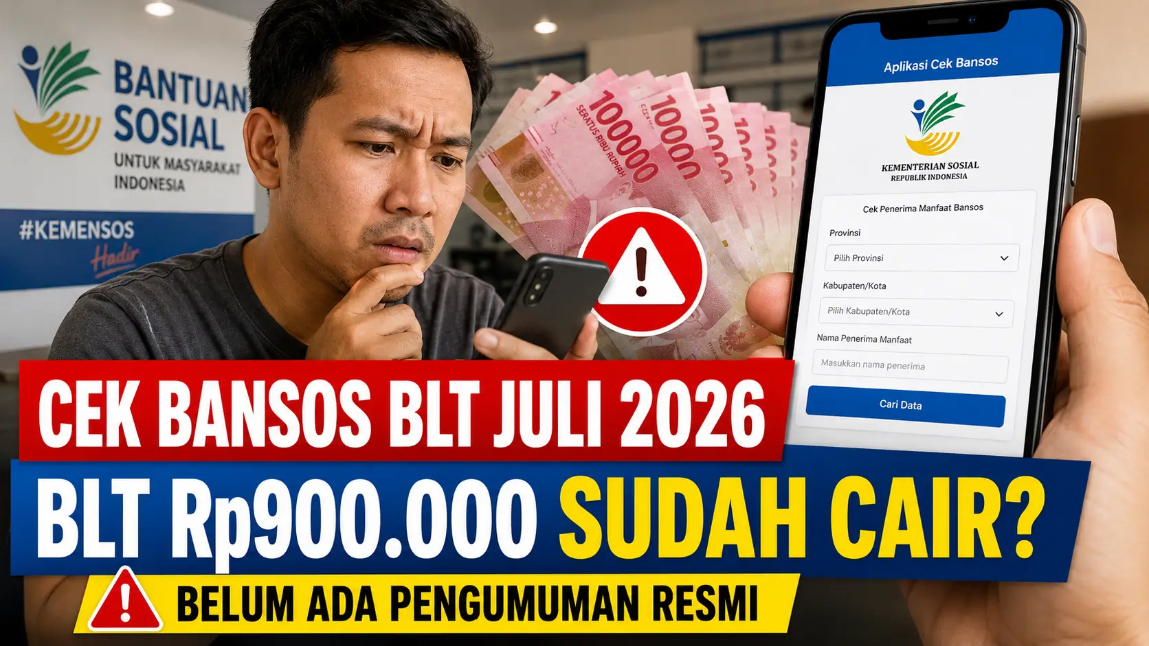 Cara Cek Bansos BLT Juli 2026 Online Apakah Bantuan Rp900.000 Sudah Tersalurkan