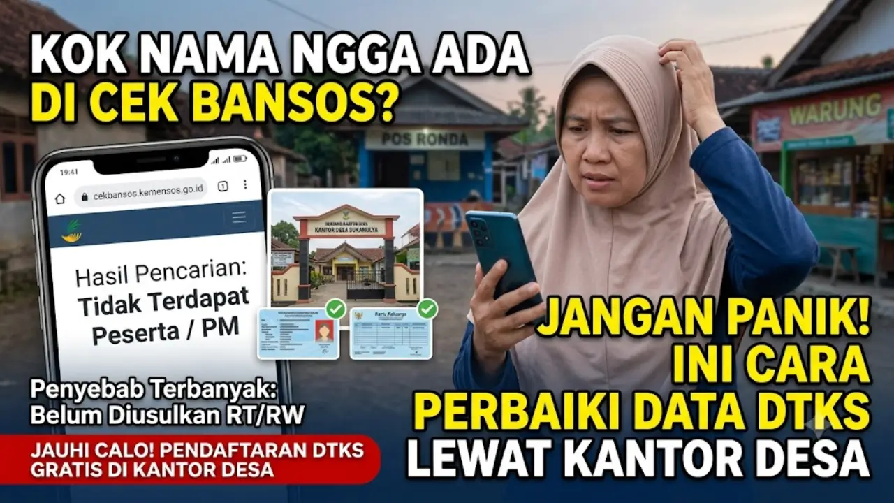 Nama Anda Tidak Terdaftar di Cek Bansos Kemensos? Ini Penyebab dan Cara Daftar Ulang yang Benar